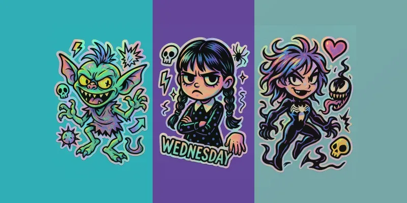 Holographic Stickers Famous Characters generated by undefined