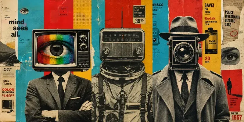 Vintage Surreal Retro Collage Posters generated by undefined