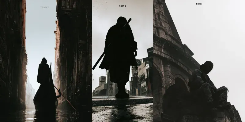 Dark Cinematic City Posters generated by undefined