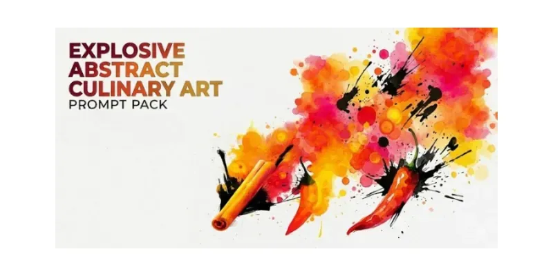 Explosive Abstract Culinary Art generated by undefined