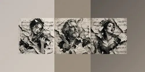 Torn Music Portrait Sketch Masterpieces generated by chatgpt-image