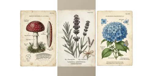 Vintage Botanical Illustrations generated by gemini-image