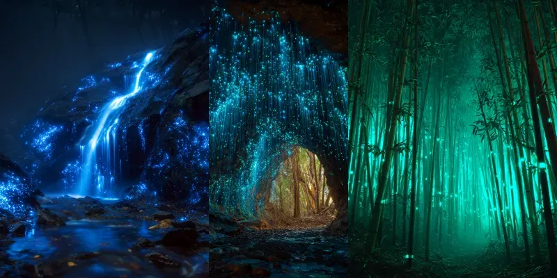 Bioluminescent Forest Art Generator generated by undefined