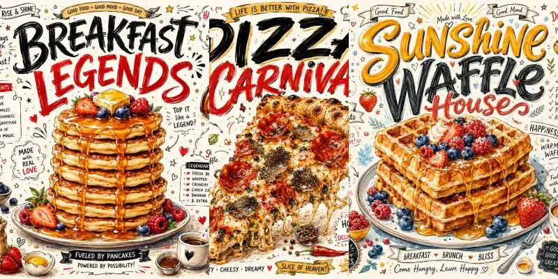 Whimsical Food Doodle Poster Generator generated by undefined