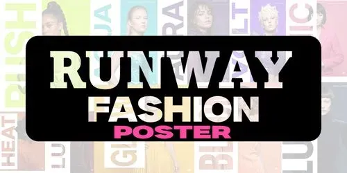 Runway Fashion Typography Posters generated by gemini-image