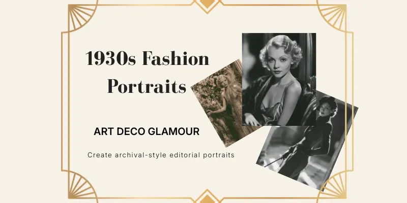 Vintage Vogue Inspired Photos generated by undefined
