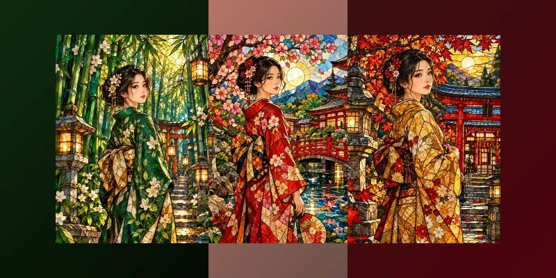 Stained Glass Portrait Scenes