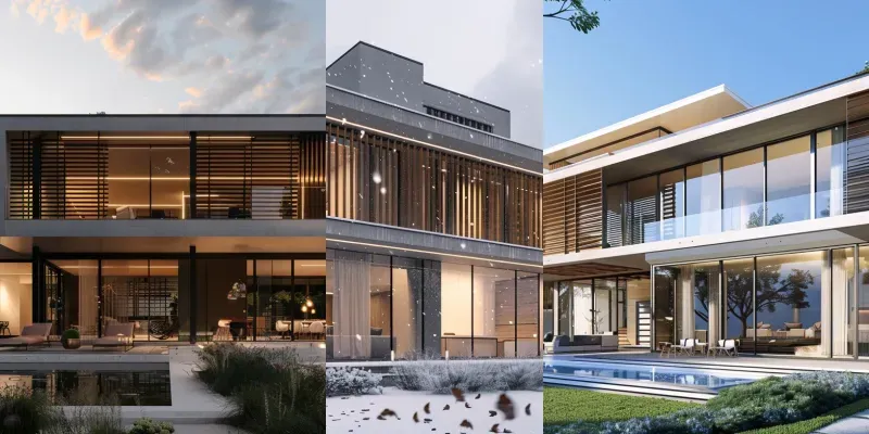 Modern Minimalist Villa Architecture generated by undefined