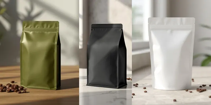 Realistic Kraft Paper Coffee Bag Mockups generated by undefined