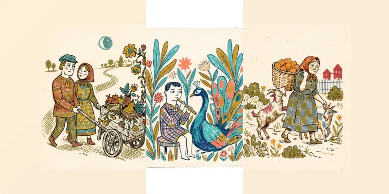Handcrafted Crayon Folk Illustrations generated by undefined