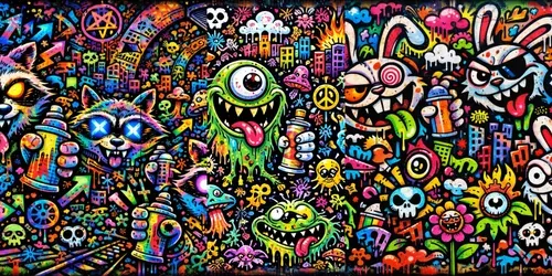 Psychedelic Graffiti Mural Generator generated by chatgpt-image