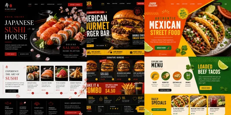 Modern Mexican Food Landing Page Ui generated by undefined