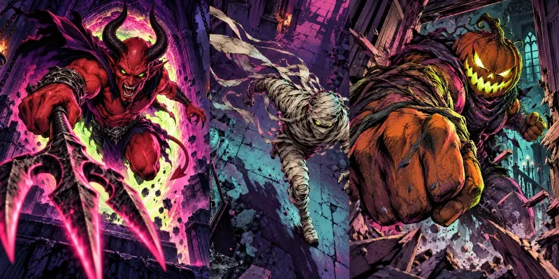 Extreme Halloween Comic Shots generated by undefined