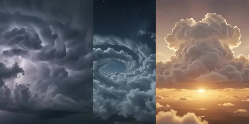 Clouds Forming Into Animals Videos generated by undefined