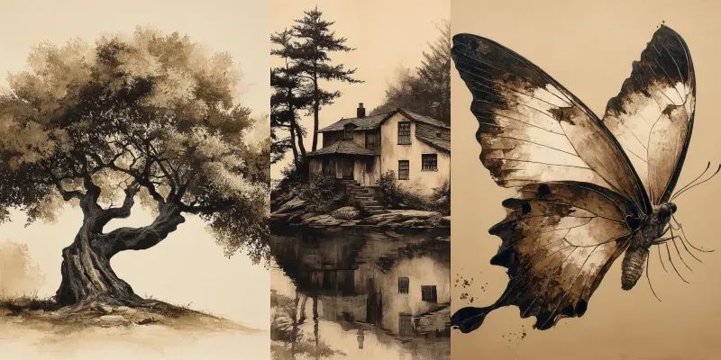Oil Sepia Classical Timeless Moody