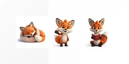 3D Cute Pixar Fox Consistent Characters generated by leonardo
