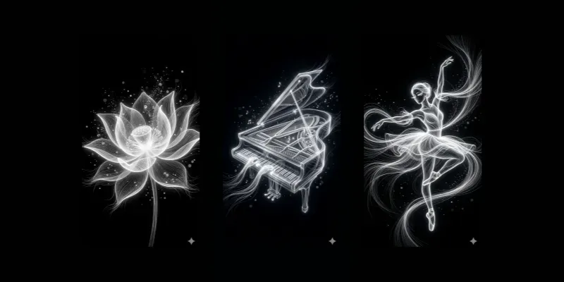 Ethereal Glowing Fiber Light Art generated by undefined