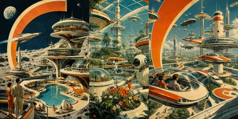 Retrofuturism Poster Generator generated by undefined