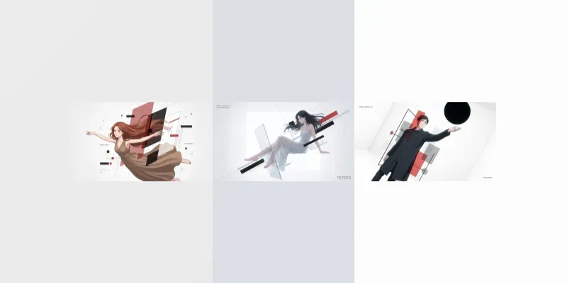 Suprematist Geometric Anime Spaces