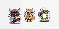 Cute Character Tshirt Designs grok-image prompt mini thumbnail