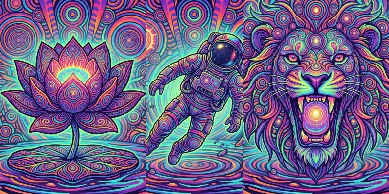 Psychedelic Retro Poster Art generated by undefined