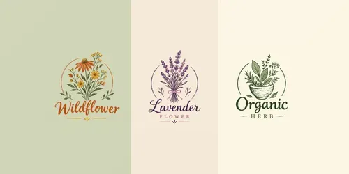 Organic Handdrawn Botanical Logo Designs generated by chatgpt-image