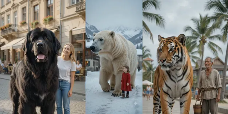 Giant Animal Scale Illusions generated by undefined