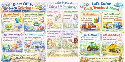 Playful Kids Coloring Book Instructions generated by chatgpt-image