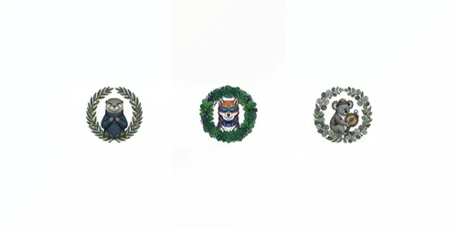 Minimalist Line Art Emblems generated by gemini-image