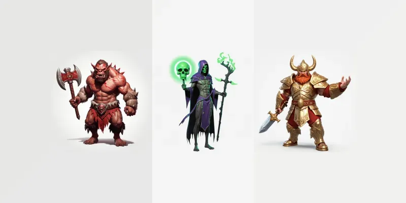 Isometric RPG 3D Game Character Sprites generated by undefined