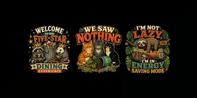 Sarcastic Cute Characters Retro Tshirts generated by undefined