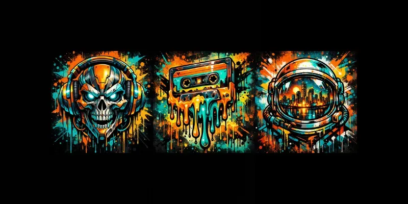 Neon Urban Graffiti Fusions generated by undefined