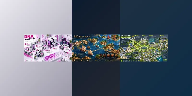 Pro 3D Isometric Infographic Assets