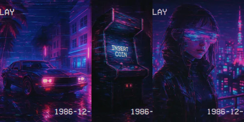 Synthwave Vhs Scene Creators generated by undefined