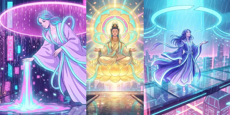 Anime Cyberpunk Bodhisattvas