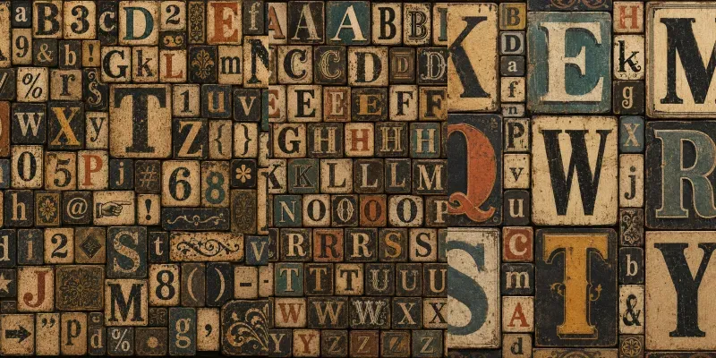 Antique Alphabet Collage generated by undefined
