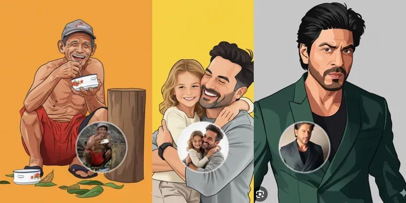 Vector Cartoon Portraits generated by undefined