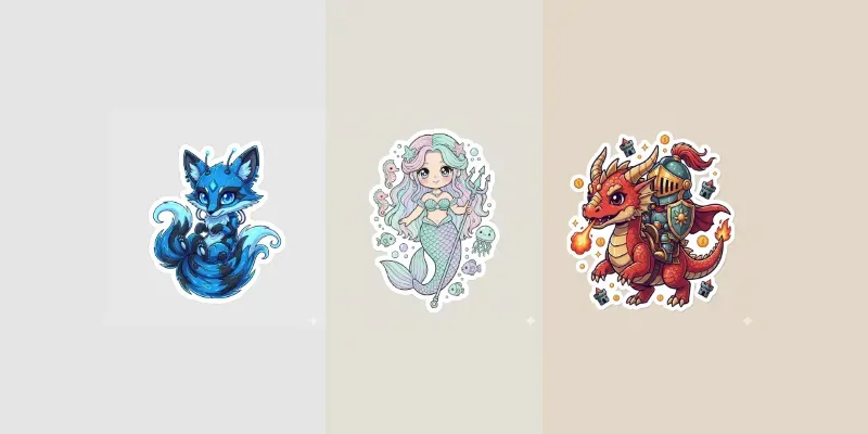 Kawaii Die Cut Stickers generated by undefined