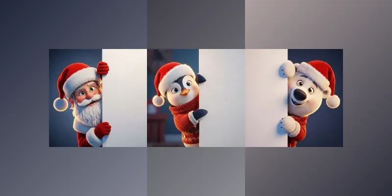 Christmas Character Peeking Mockups generated by undefined