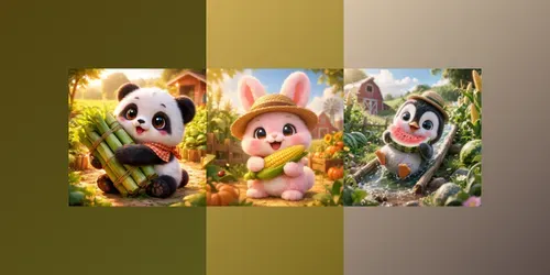 Ultra Cute 3D Farm Characters generated by chatgpt-image