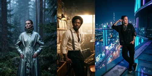 Cinematic Editorial Portrait Photography generated by gemini-image