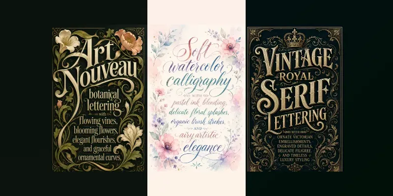 Luxury Typography Posters generated by undefined