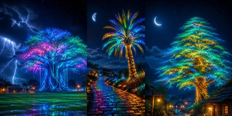 Fantasy Landscapes With Mythical Trees generated by undefined