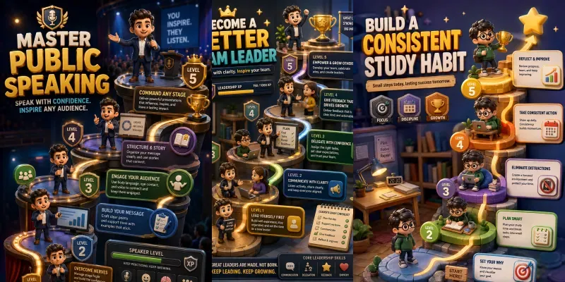 3D Skill Tree Levelup Posters generated by undefined