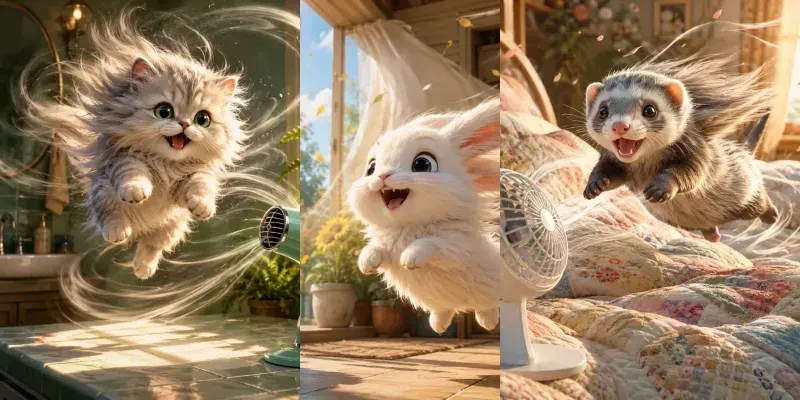 Dynamic 3D Wind And Pet Portraits generated by undefined