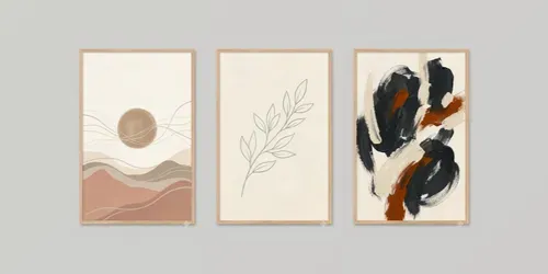 Abstract Boho Wall Art Print Studios generated by gemini-image