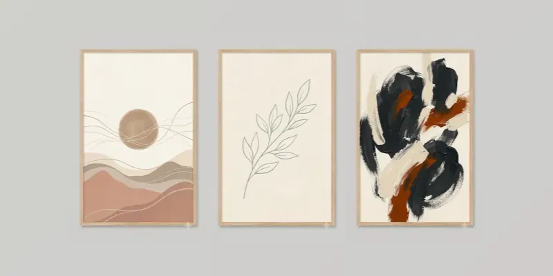 Abstract Boho Wall Art Print Studios generated by undefined