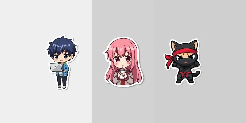 Chibi Anime Sticker Pack Generator generated by undefined