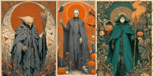 Halloween Fantasy Junk Journal Prompts generated by midjourney