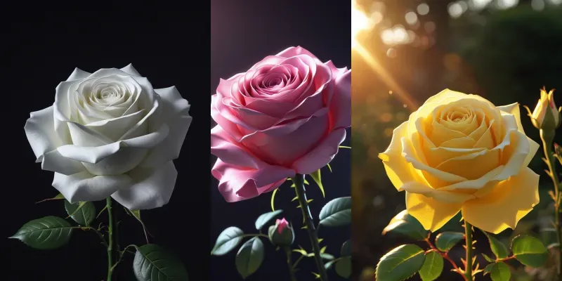 Ultra HD Realistic Roses Photography generated by undefined